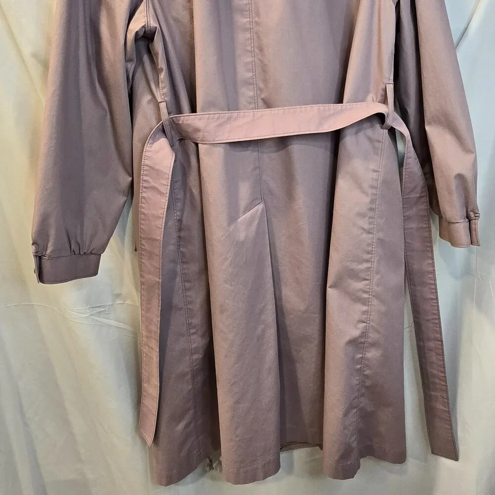 Vintage London Fog Maincoat Trench Coat Women's Pastal Purple Size 14 - Picture 10 of 12